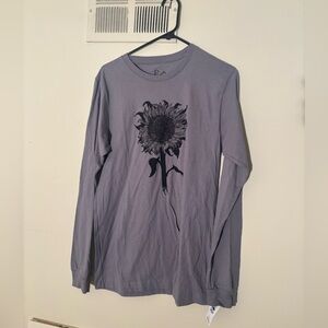 Men's Long Sleeve Shirt with Sunflower Design